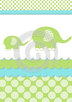 Baby Shower Elephant Invitation Card