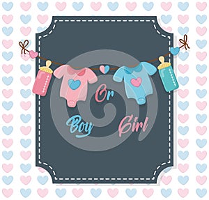 Baby shower of a girl and boy design