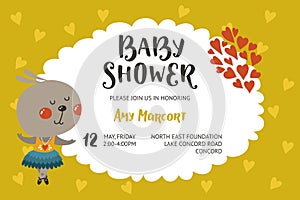 Baby shower girl and boy invitation