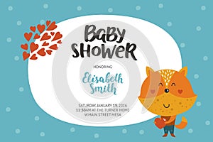 Baby shower girl and boy invitation