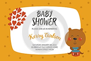 Baby shower girl and boy invitation