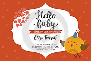 Baby shower girl and boy invitation