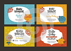 Baby shower girl and boy invitations