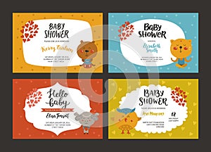 Baby shower girl and boy invitations