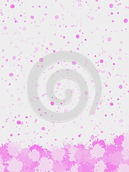 Baby shower girl pastel paint splatter with splash