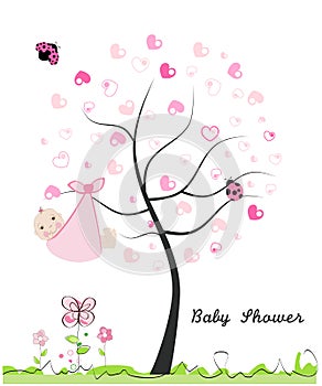 Baby shower greeting card.