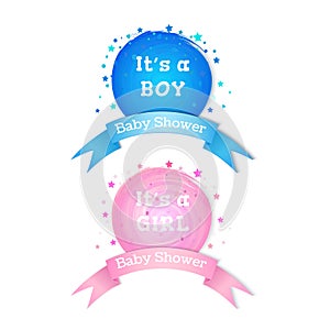 Baby shower invitation stickers.