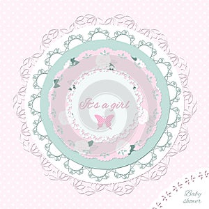 Baby shower invitation template.