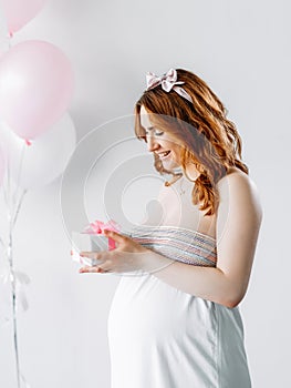 baby shower party pregnant woman festive surprise
