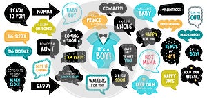 Baby shower photo booth photobooth props set