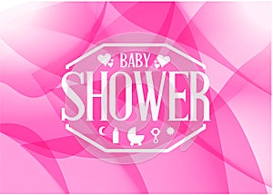 baby shower sign illustration design