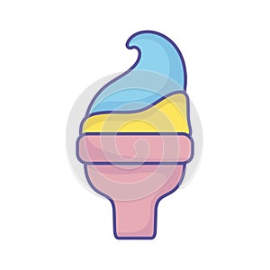 Baby shower sweet ice cream icon