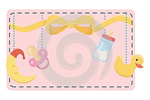 Baby shower symbol design vector illustration