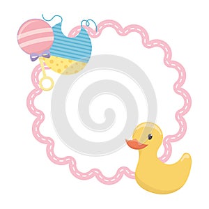 Baby shower symbol design vector illustration