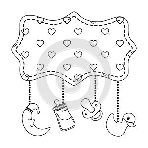 Baby shower symbol design vector illustration