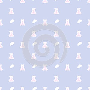 Baby shower toys seamless pattern background vector.