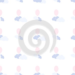 Baby shower toys seamless pattern background vector.