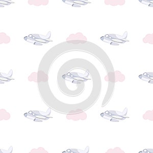 Baby shower toys seamless pattern background vector.