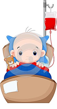 Baby sick cartoon