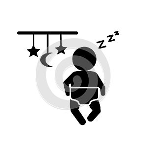 Baby, sleepiness icon. Element of baby icon