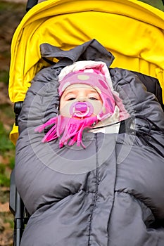 Baby sleeping bag winter footmuff funny