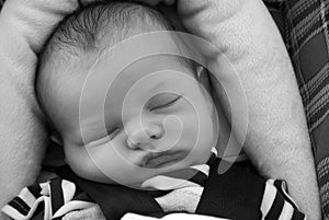 Baby Sleeping in Carseat photo