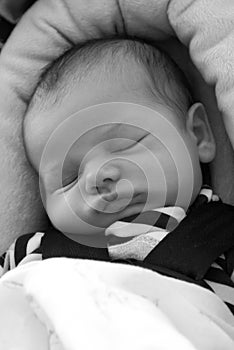 Baby Sleeping in Carseat photo