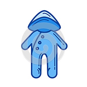 Baby sleepsuit line icon.