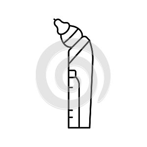 baby snot sucker line icon vector illustration
