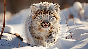 Baby snow Leopard