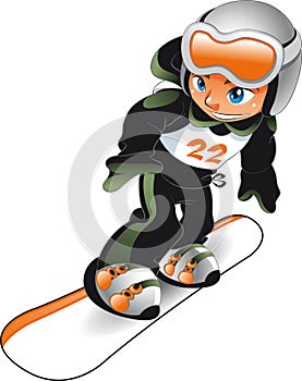 Baby Snowboarder