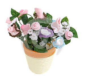 Baby Sock Flower Pot