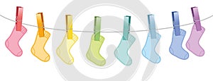 Baby Socks Clothes Line Colored Woolen Set