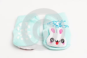 Baby socks isolated on white background