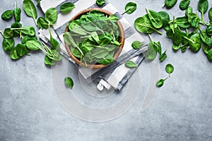 Baby spinach leaves