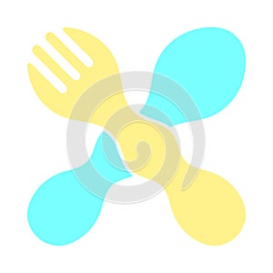 Baby Spoon And Fork Icon