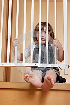 Baby and the stair gate