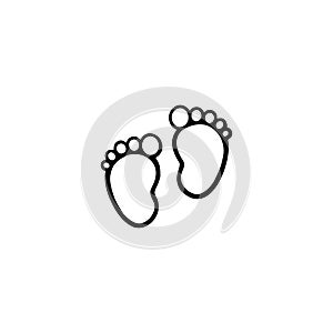 Baby steps icon and simple flat symbol for web site, mobile, logo, app, UI