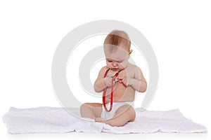 Baby with stethoscope