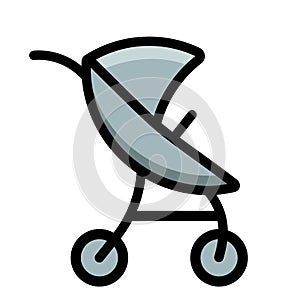 Baby stroller or carriage cartoon