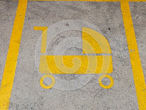 Baby stroller parking sign