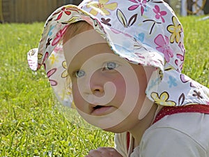 Baby with sun hat
