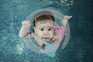 Baby swimming