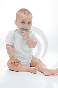 Baby with teether