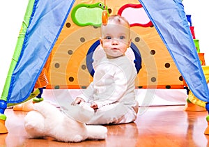 Baby in the tent