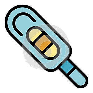 Baby thermometer icon vector flat