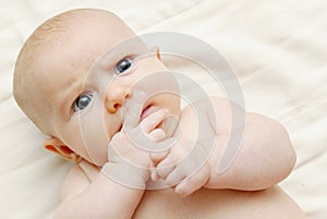 Baby thinking photo