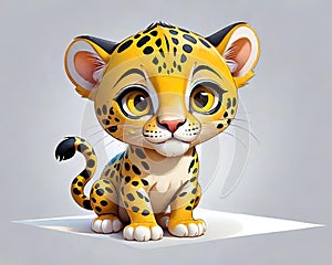 Baby tiger cat kitten cartoon comedy character