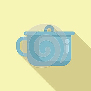 Baby toilet pot icon flat vector. Bowl equipment