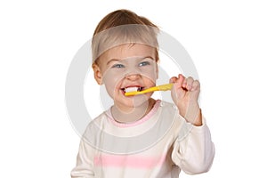 Baby with tooth brush 2